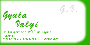 gyula valyi business card